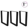 Voir la diapositive 3 : VIDAXL Pieds de table a manger forme de V 3 pcs noir 80x(72-73,3) cm