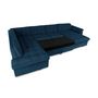Voir la diapositive 2 : BEST MOBILIER Chuck - canapé panoramique xxl - convertible avec coffre - 7 places - gauche
