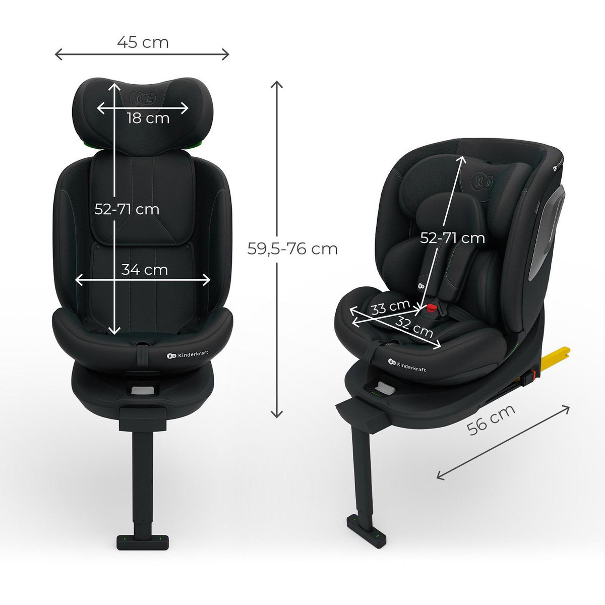 KINDERKRAFT Siege auto i 360 i size pratique et confortable
