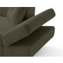 Voir la diapositive 4 : BEST MOBILIER Lisbona - canapé d'angle gauche 5 places convertible avec têtières en velours côtelé