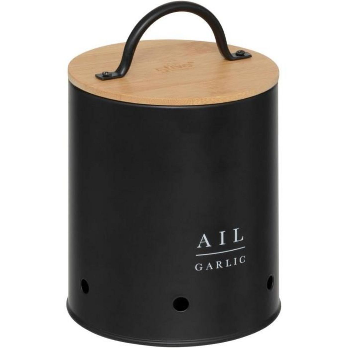 FIVE Lot de 3 Boites en Métal  Black Bambou  28cm Noir