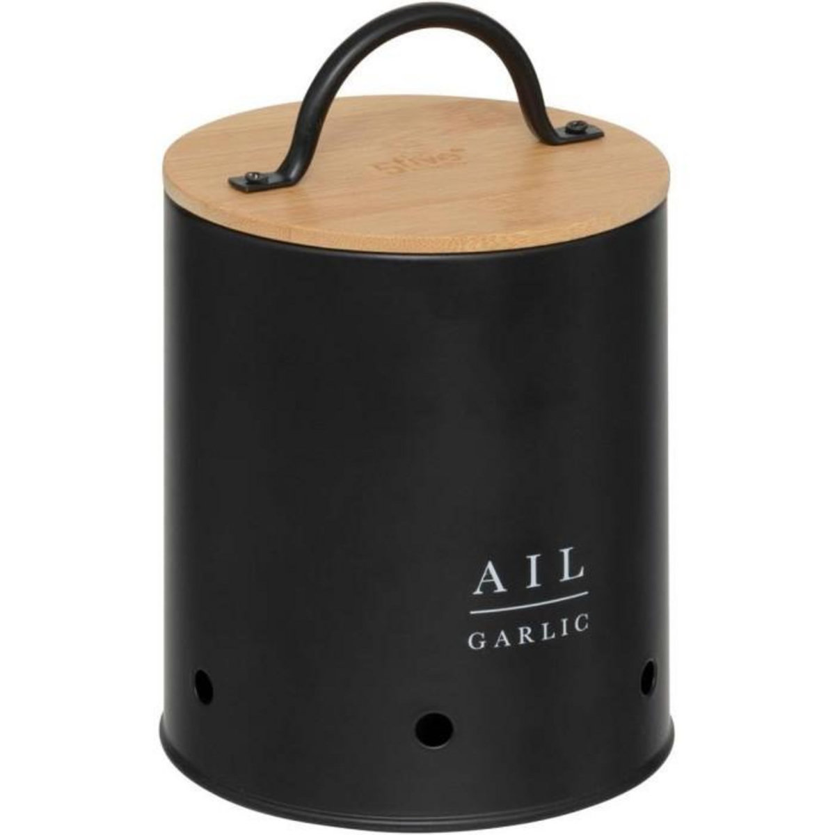 FIVE Lot de 3 Boites en Métal  Black Bambou  28cm Noir