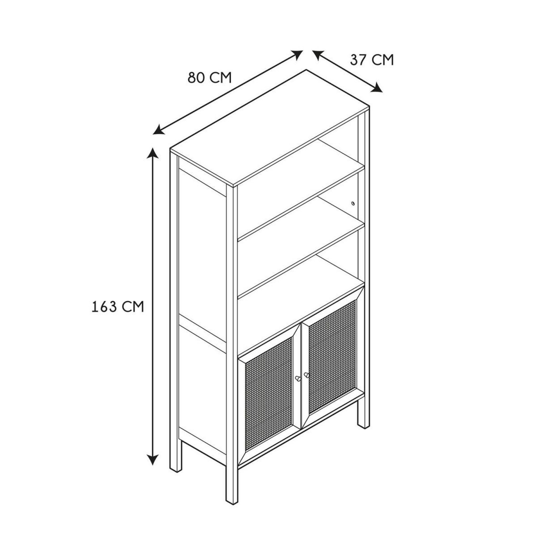 Voir la diapositive 6 : The Home Deco Factory Buffet 2 portes en bois  bali  163cm naturel