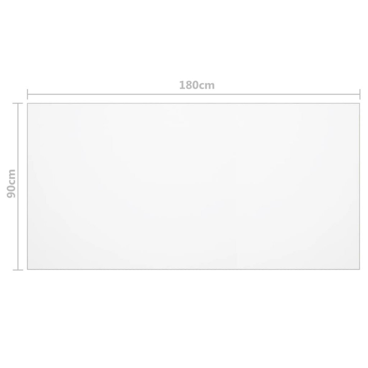 VIDAXL Protecteur de table mat 180x90 cm 2 mm PVC