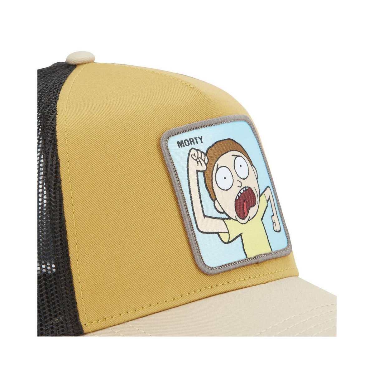 CAPSLAB Casquette trucker en coton avec filet Rick & Morty Yellow