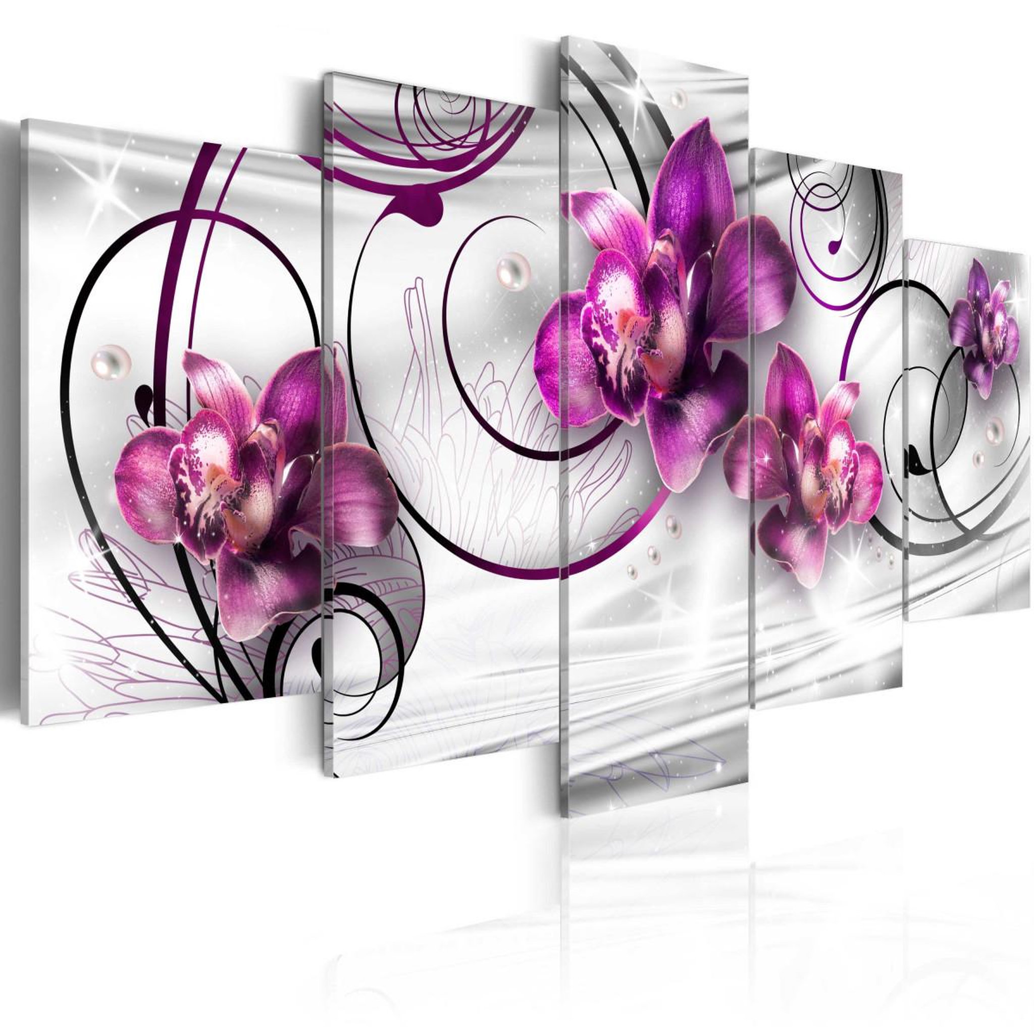 Paris Prix Tableau imprimé  orchids & pearls. Coloris disponibles : Multicolore