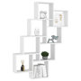 Voir la diapositive 3 : VIDAXL Etagere murale cube Blanc 90x15x119 cm Bois d'ingenierie