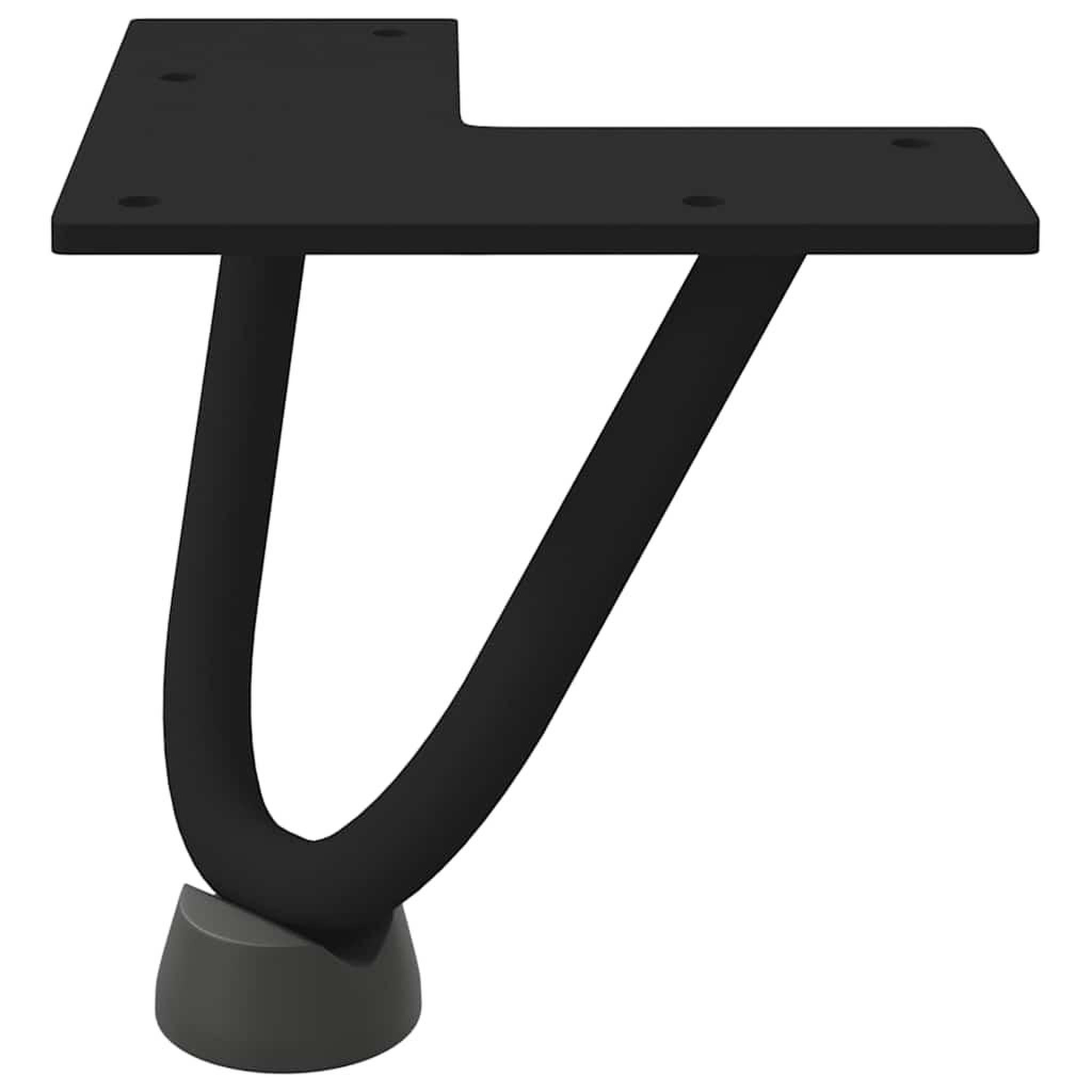 Voir la diapositive 5 : VIDAXL Pieds de table en forme d'epingle a cheveux 10 cm acier massif