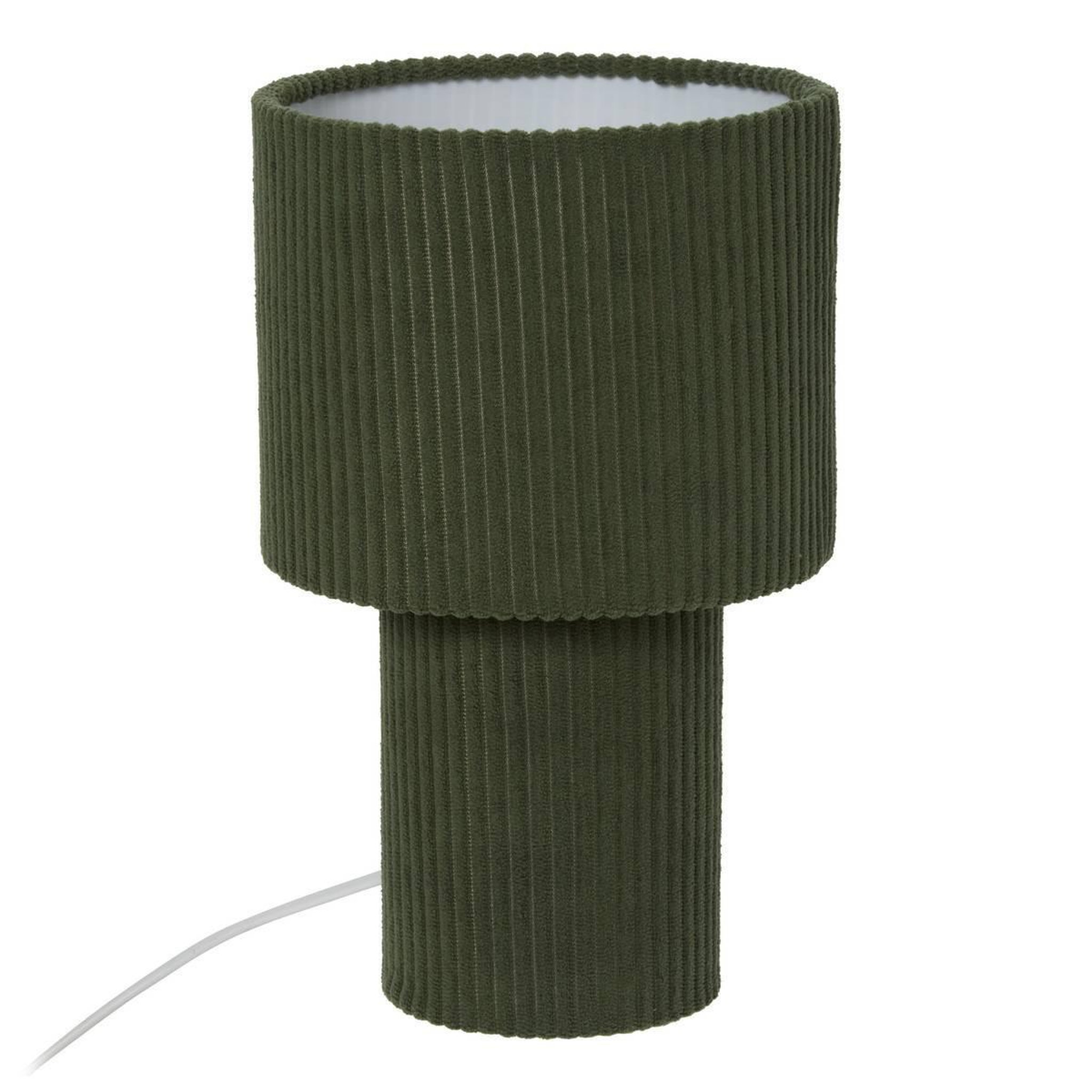 ATMOSPHERA Lampe à poser côtelée  jolina  28cm kaki
