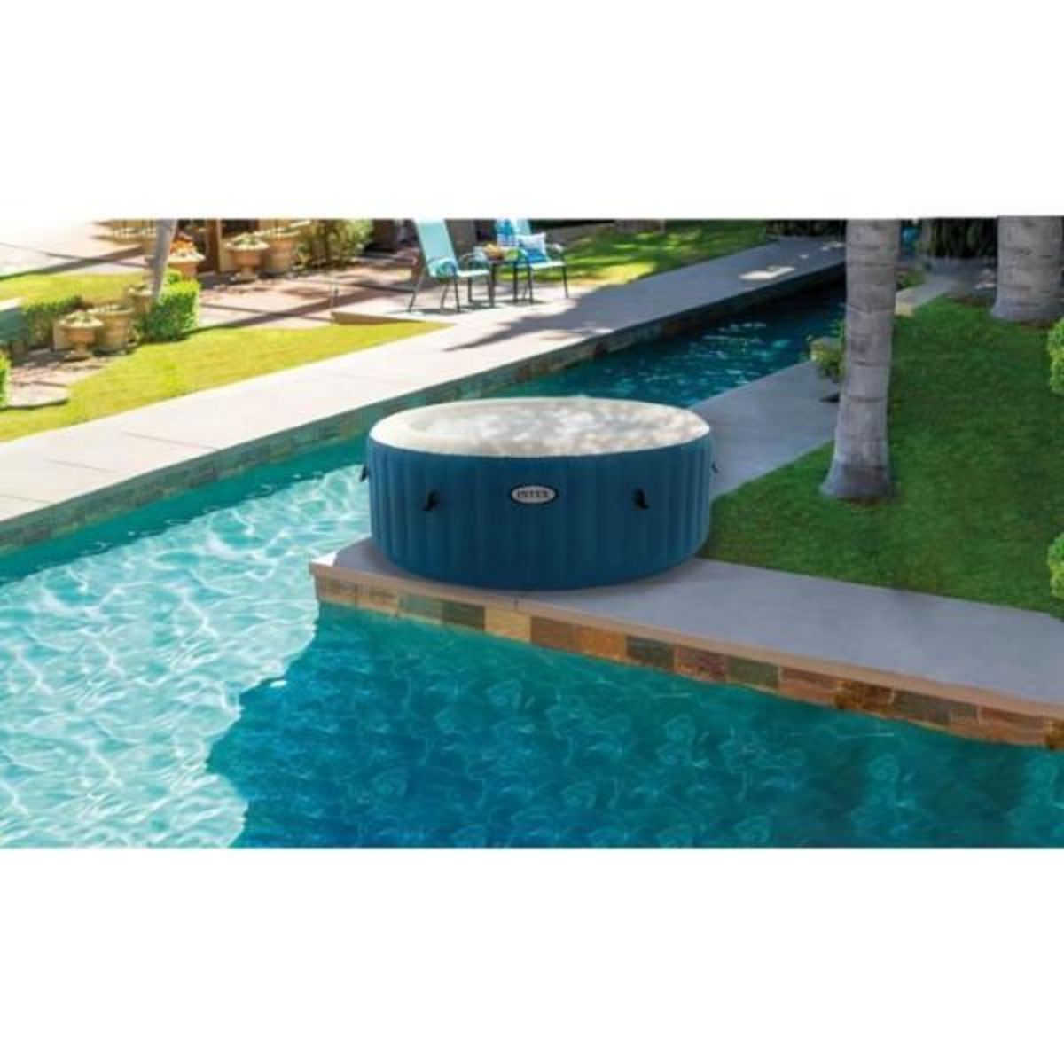 INTEX Spa gonflable INTEX - Blue One - 180 x 66 cm - 4 places - Rond - 28486EX