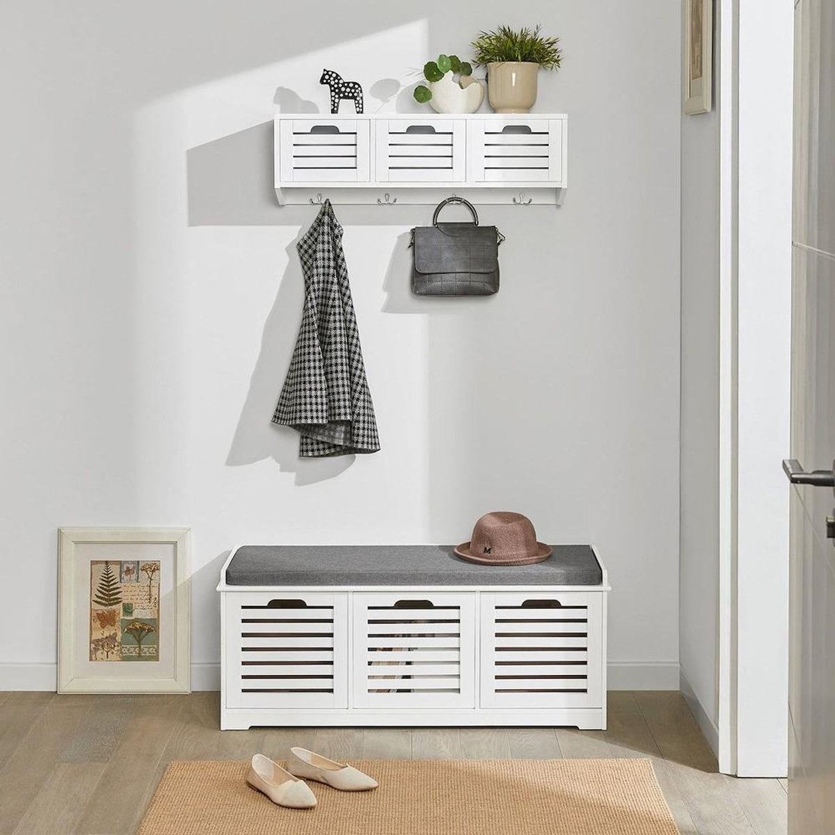 SOBUY SoBuy - Banc de rangement à trois tiroirs pour chaussures - Moderne - FSR23