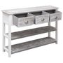 Voir la diapositive 5 : VIDAXL Buffet Gris antique 108x30x76 cm Bois de Paulownia massif