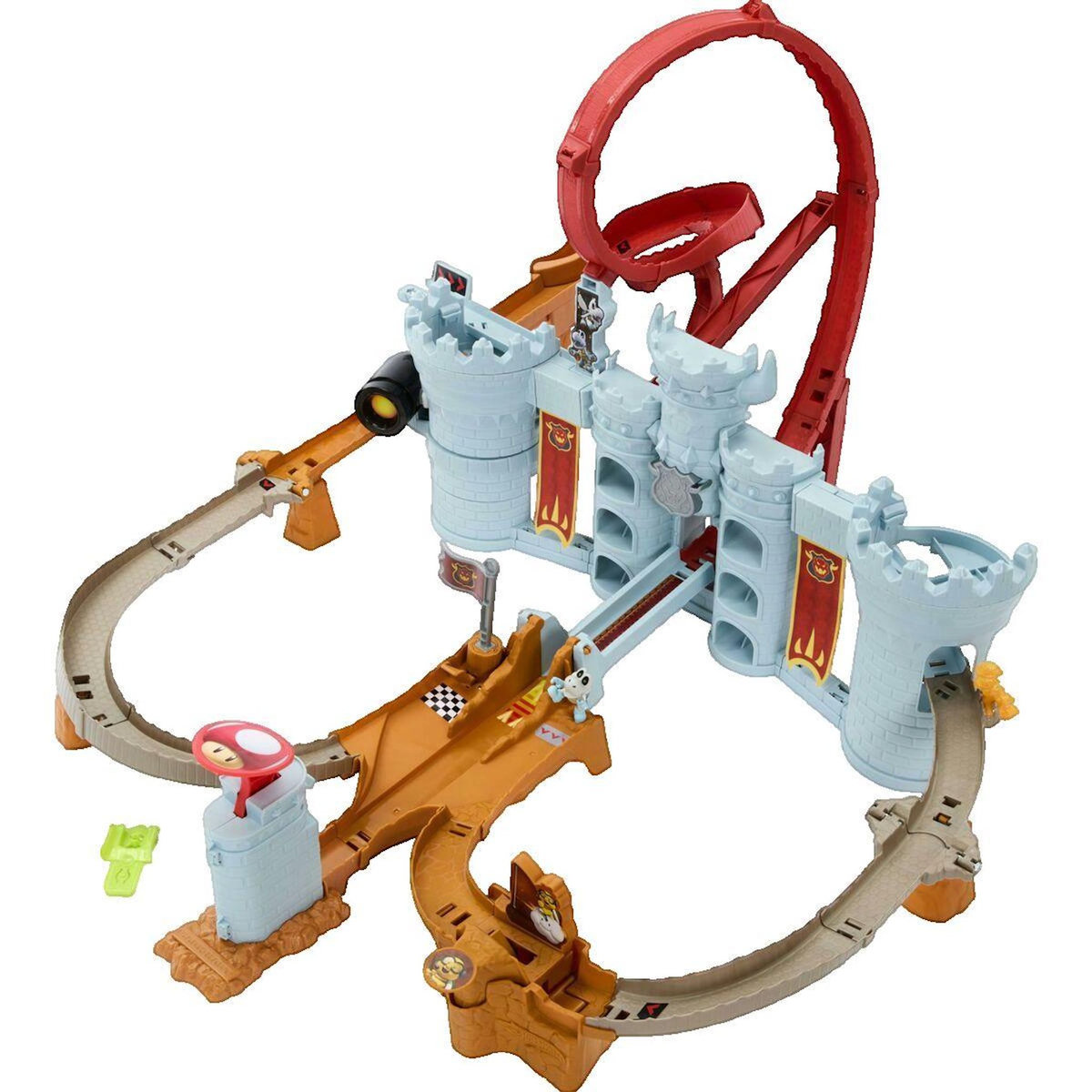 Hot Wheels Véhicule Hot Wheels Château de Bowser Mario Kart