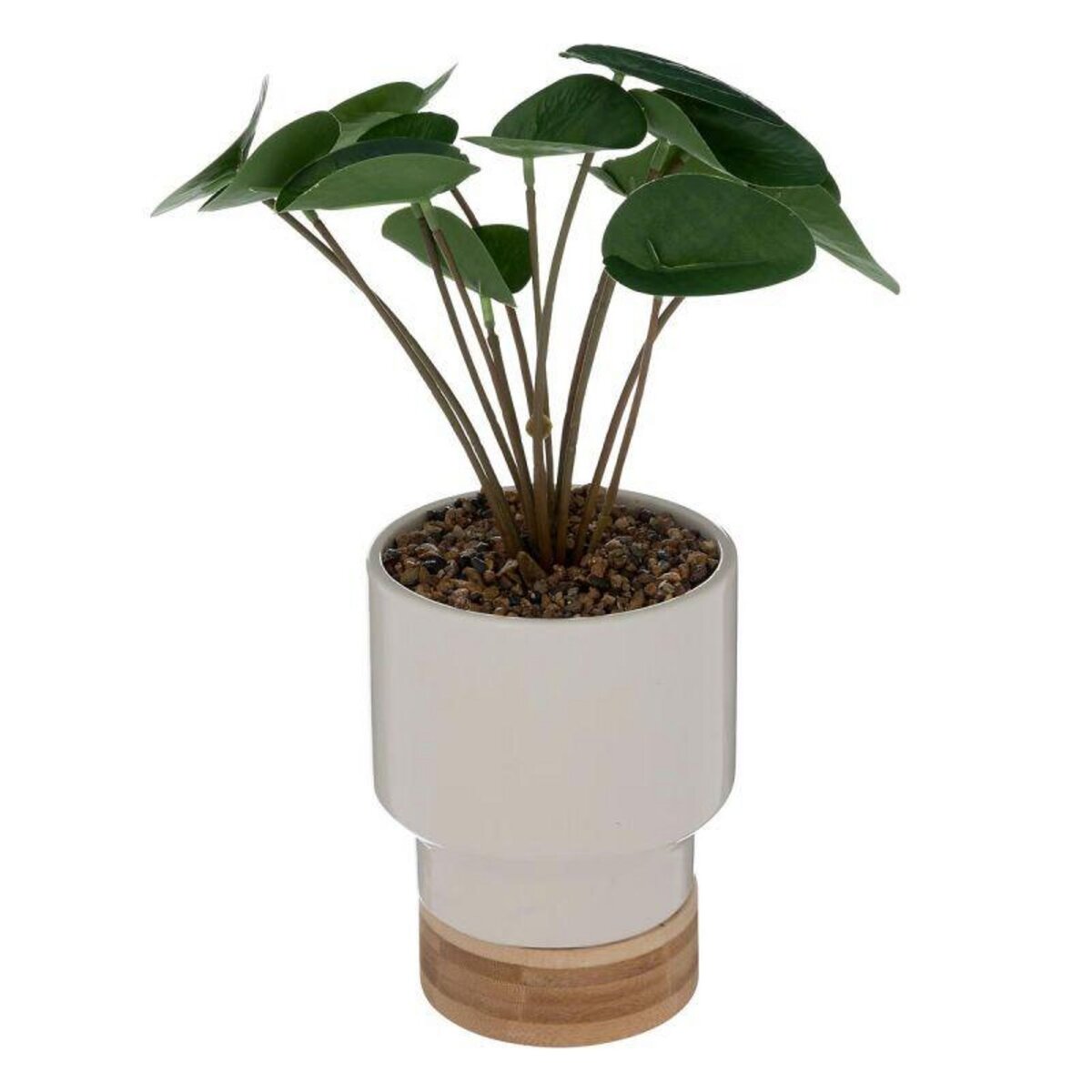  Plante Artificielle en Pot  Col  26cm Blanc