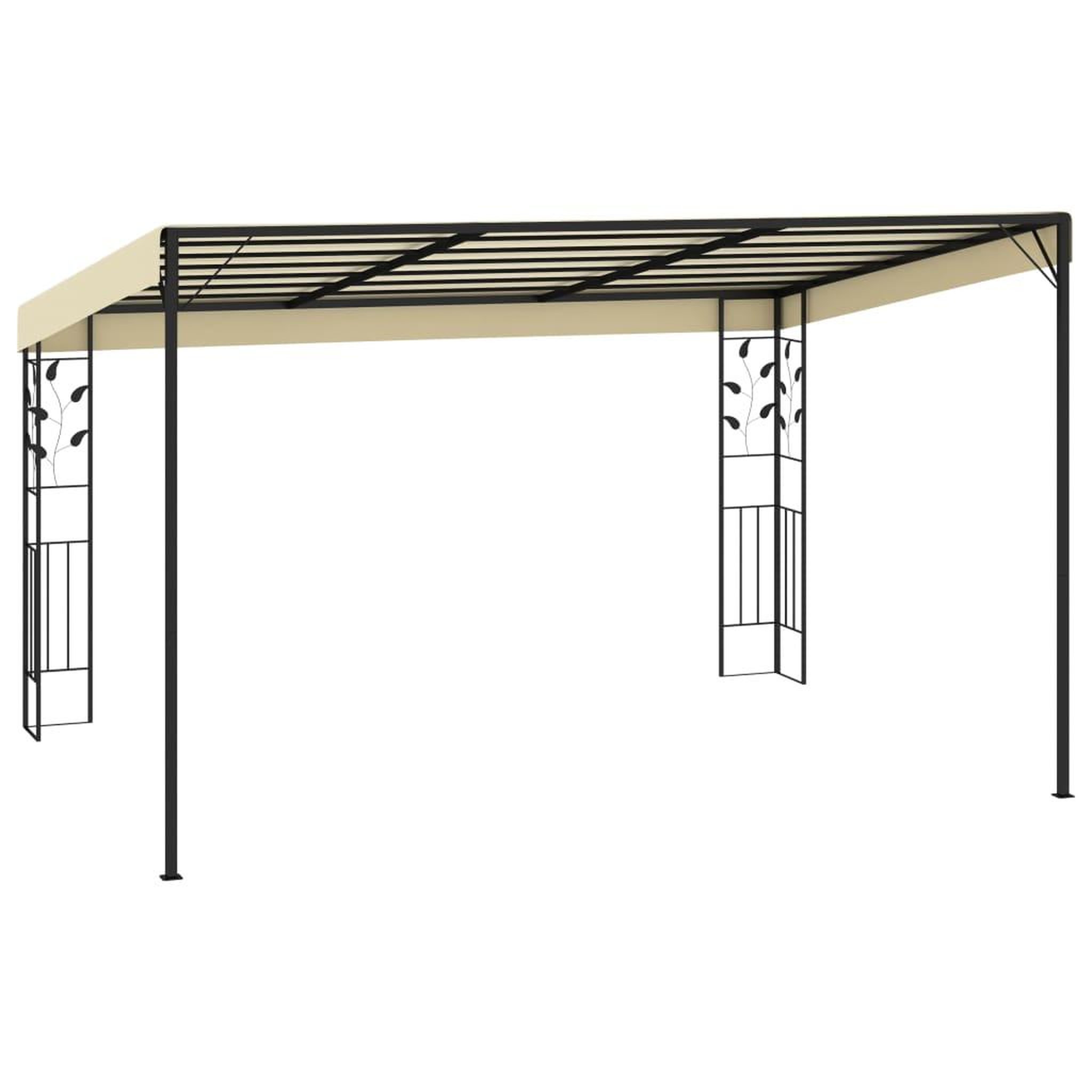 Voir la diapositive 3 : VIDAXL Belvedere a montage mural 4x3x2,5 m Creme