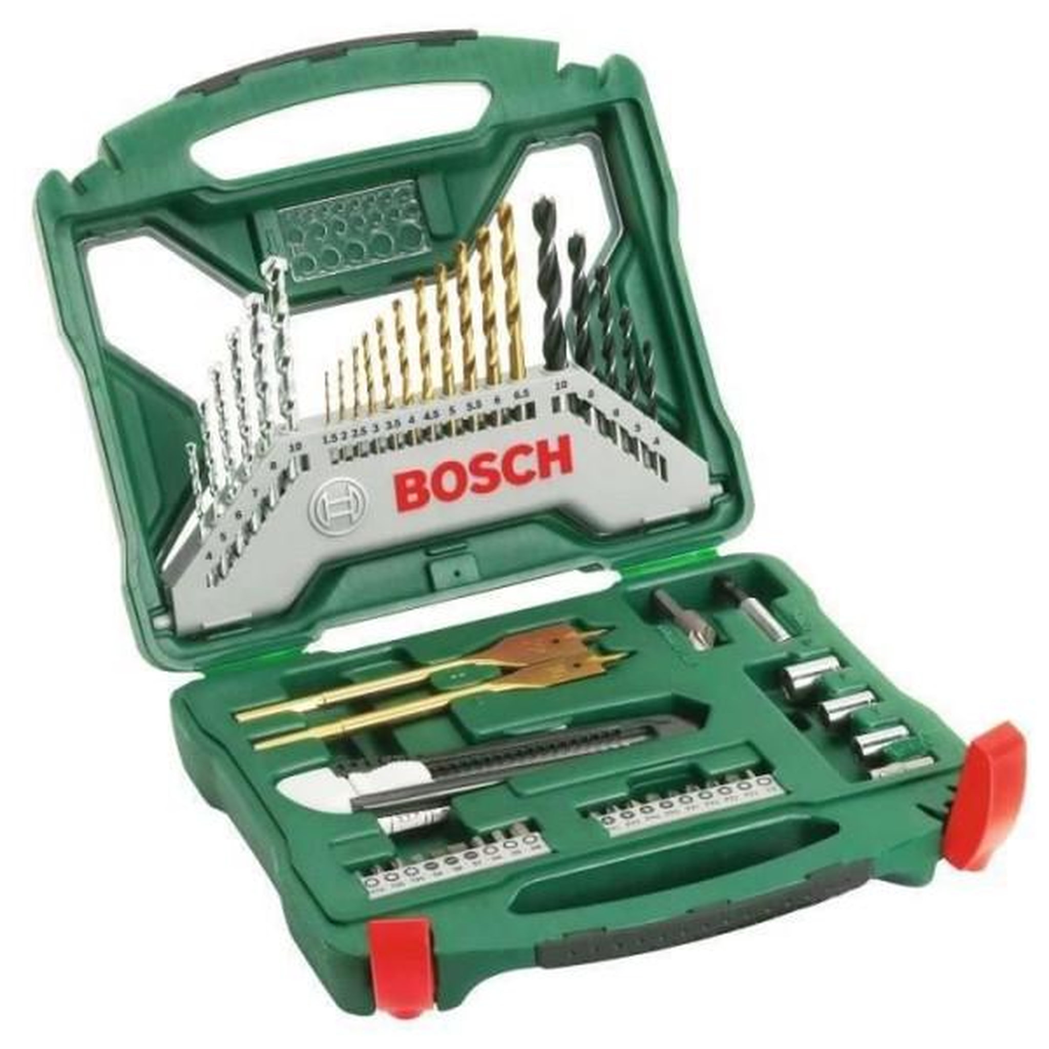 BOSCH Set mixte vissage-perçage bosch - coffret x-line titane de forets et d'embouts de vissage, 50 pieces