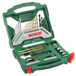 BOSCH Set mixte vissage-perçage Bosch - Coffret X-Line Titane de forets et d'embouts de vissage, 50 pieces