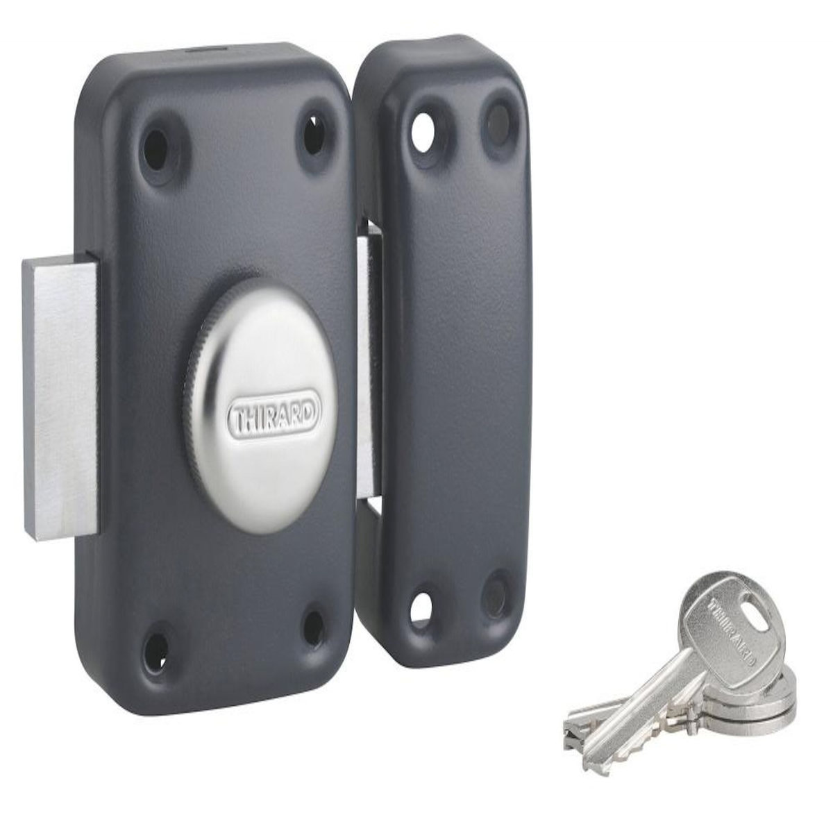 THIRARD Verrou de sécurité apache bout/cylindre 40 mm anthracite