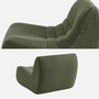 Voir la diapositive 6 : SWEEEK Chauffeuse tissu effet alpaca 2 places. kaki. style contemporain. L 91 x P 105 x H 72cm