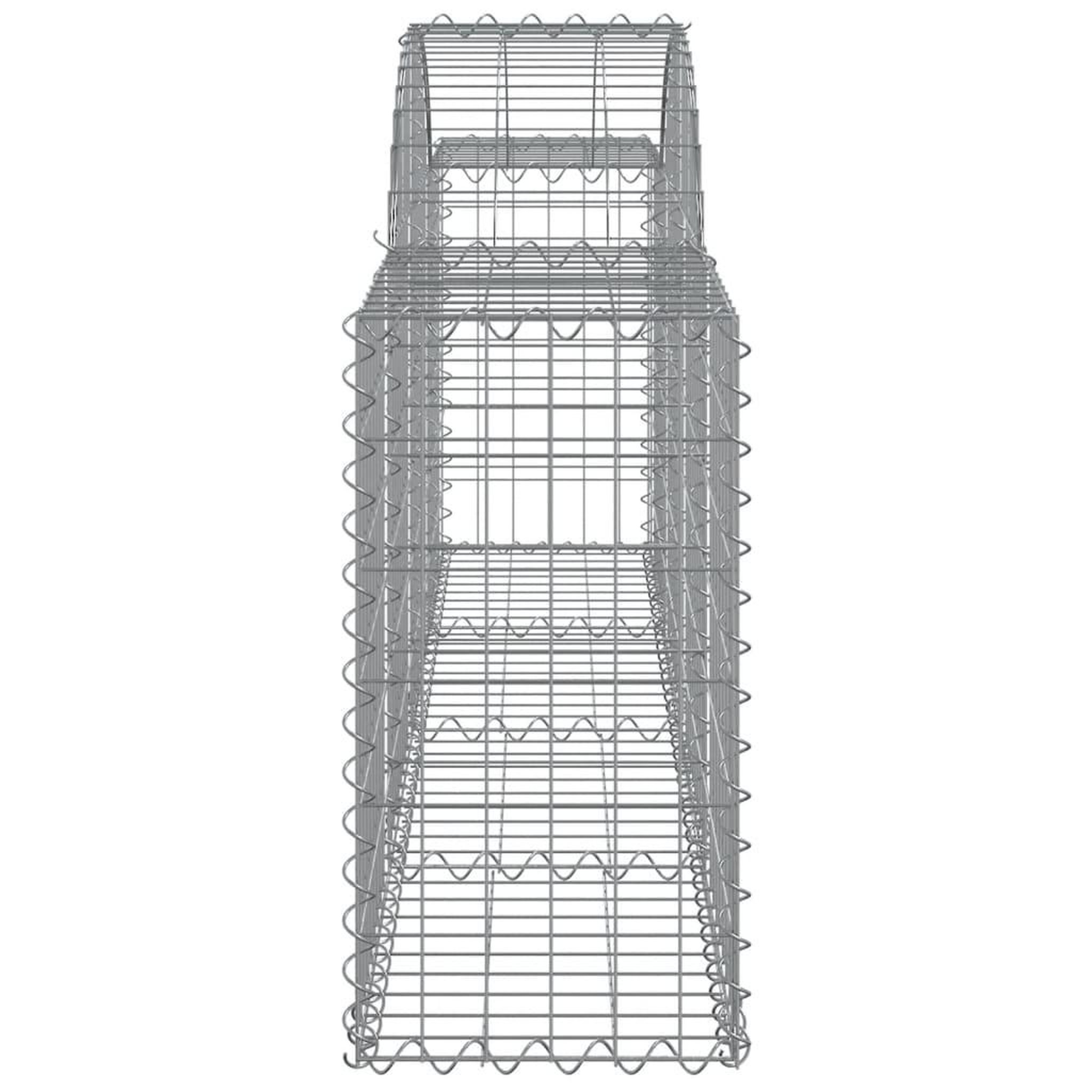 Voir la diapositive 5 : VIDAXL Paniers a gabions arques 2 pcs 200x30x60/80 cm Fer galvanise