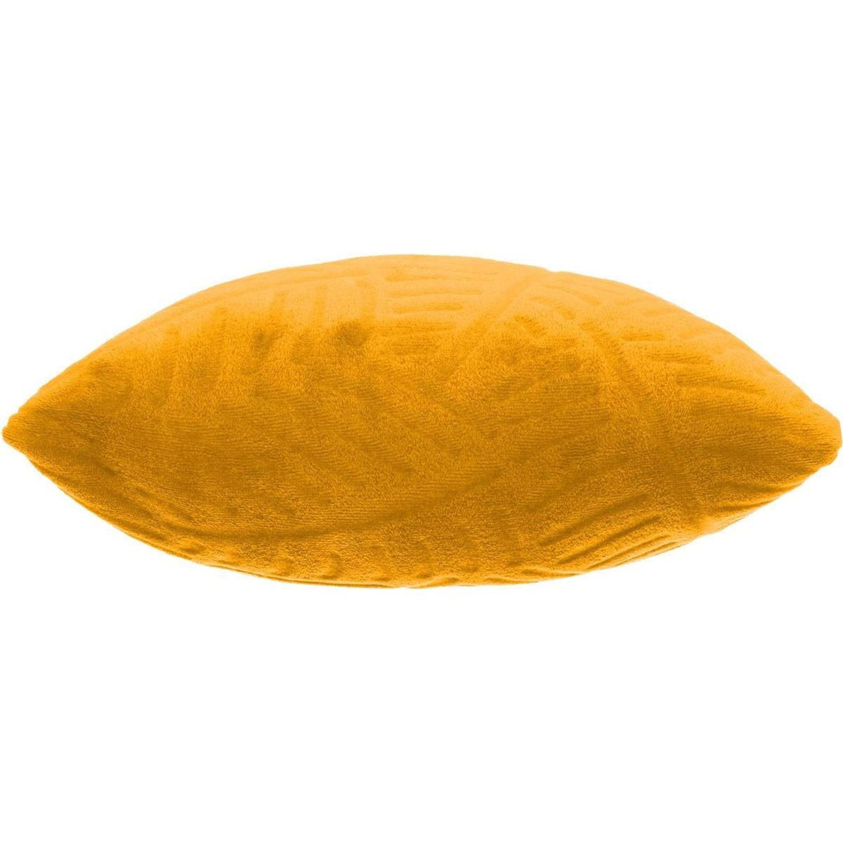 ATMOSPHERA Coussin Déhoussable  Feuille 3D  40x40cm Ocre