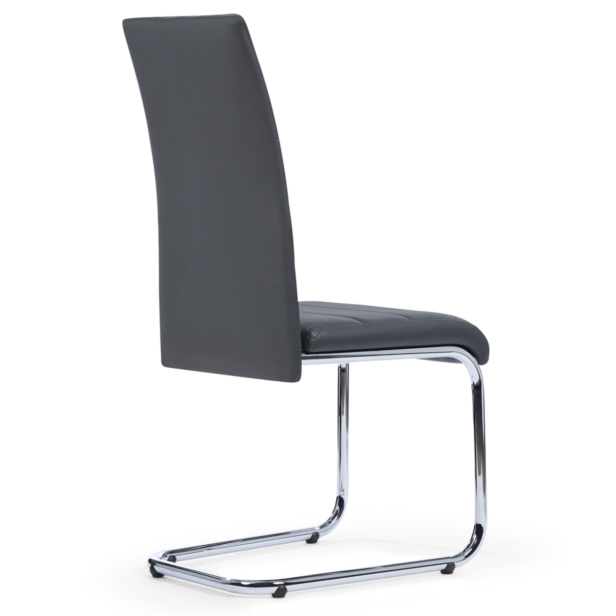 Voir la diapositive 5 : ID MARKET Lot de 4 chaises mia grises pour salle à manger