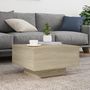 Voir la diapositive 3 : VIDAXL Table basse chene sonoma 55x55x31 cm bois d'ingenierie