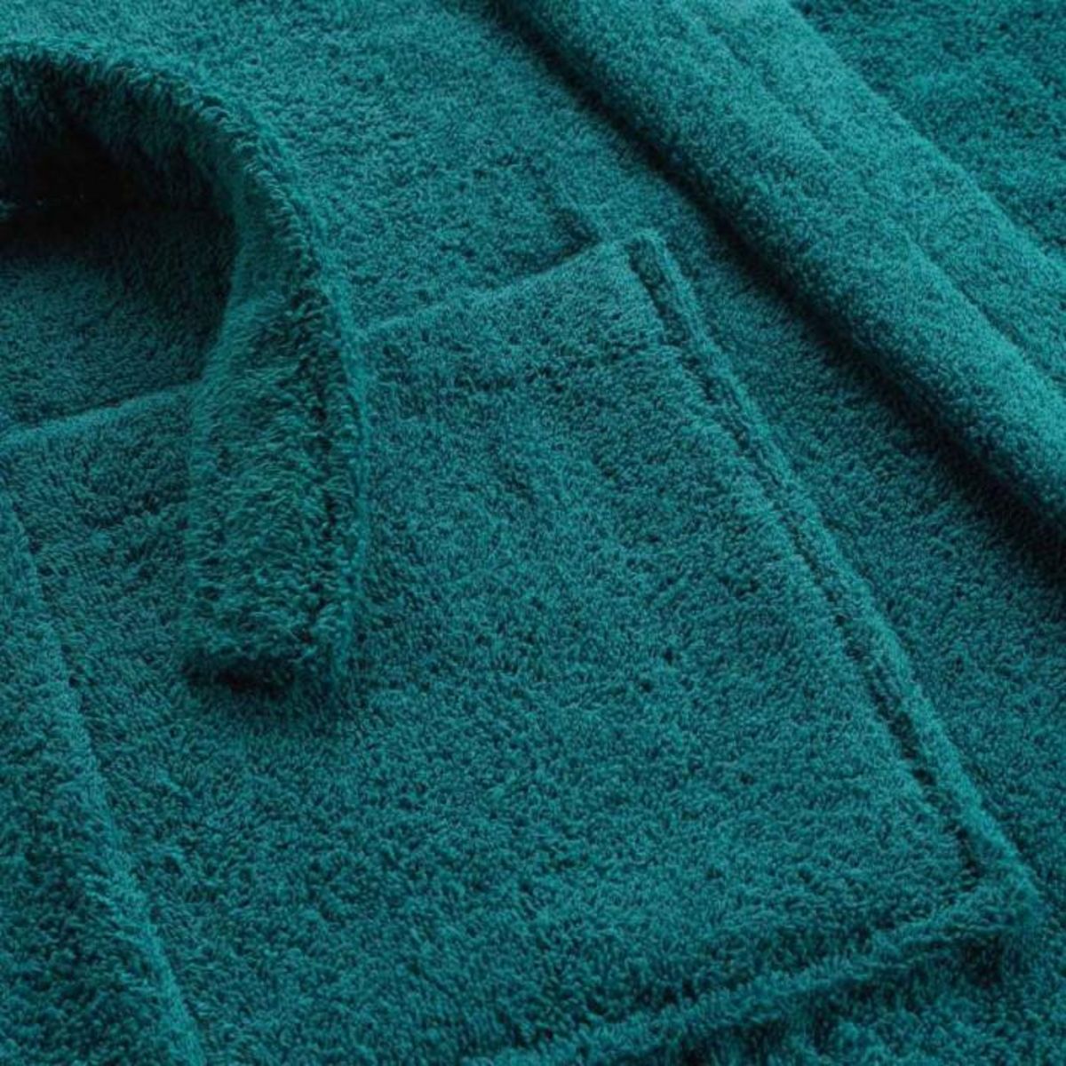 Paris Prix Peignoir Col Châle en Coton  Tendresse  Émeraude