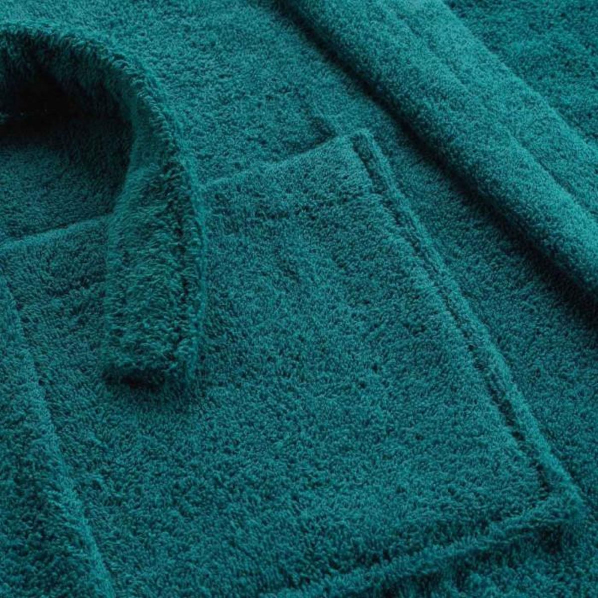 Paris Prix Peignoir Col Châle en Coton  Tendresse  Émeraude