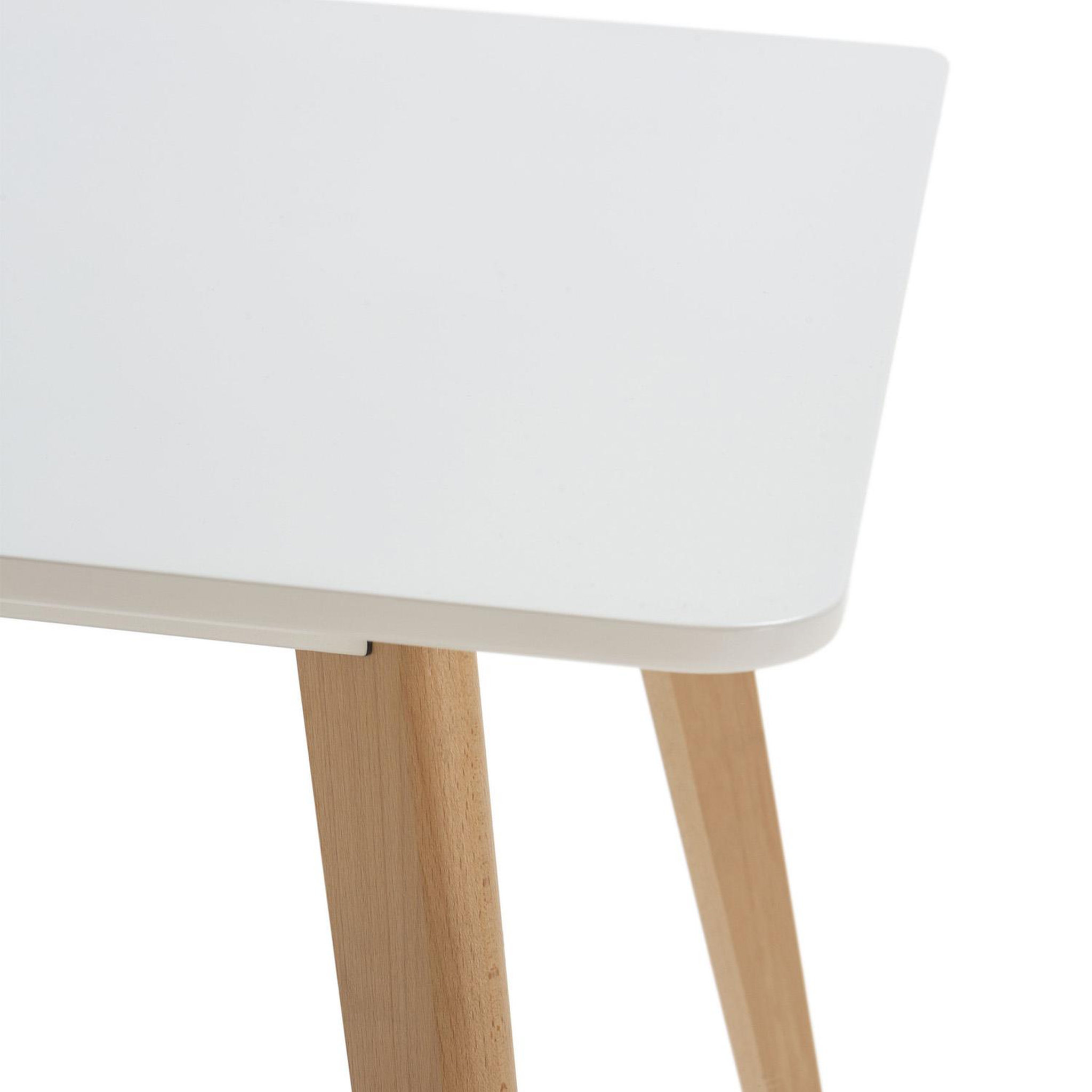 Voir la diapositive 3 : VS VENTA-STOCK Ensemble table 80x80 cm et 4 chaises de salle à manger Jeff blanches