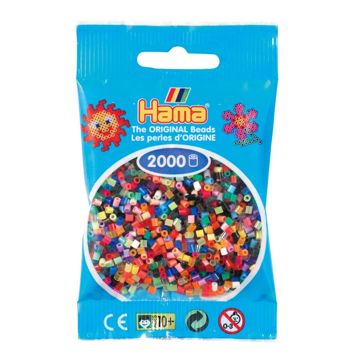 Hama 2 000 perles mini (petites perles Ø2,5 mm) Assortiment