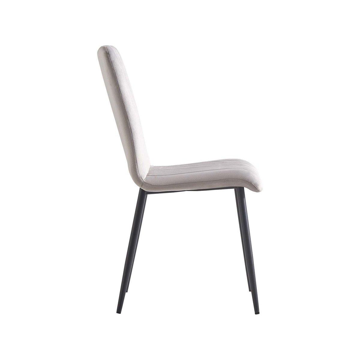 Habitat et Jardin Lot de 2 chaises en velours  Henley  - Gris clair