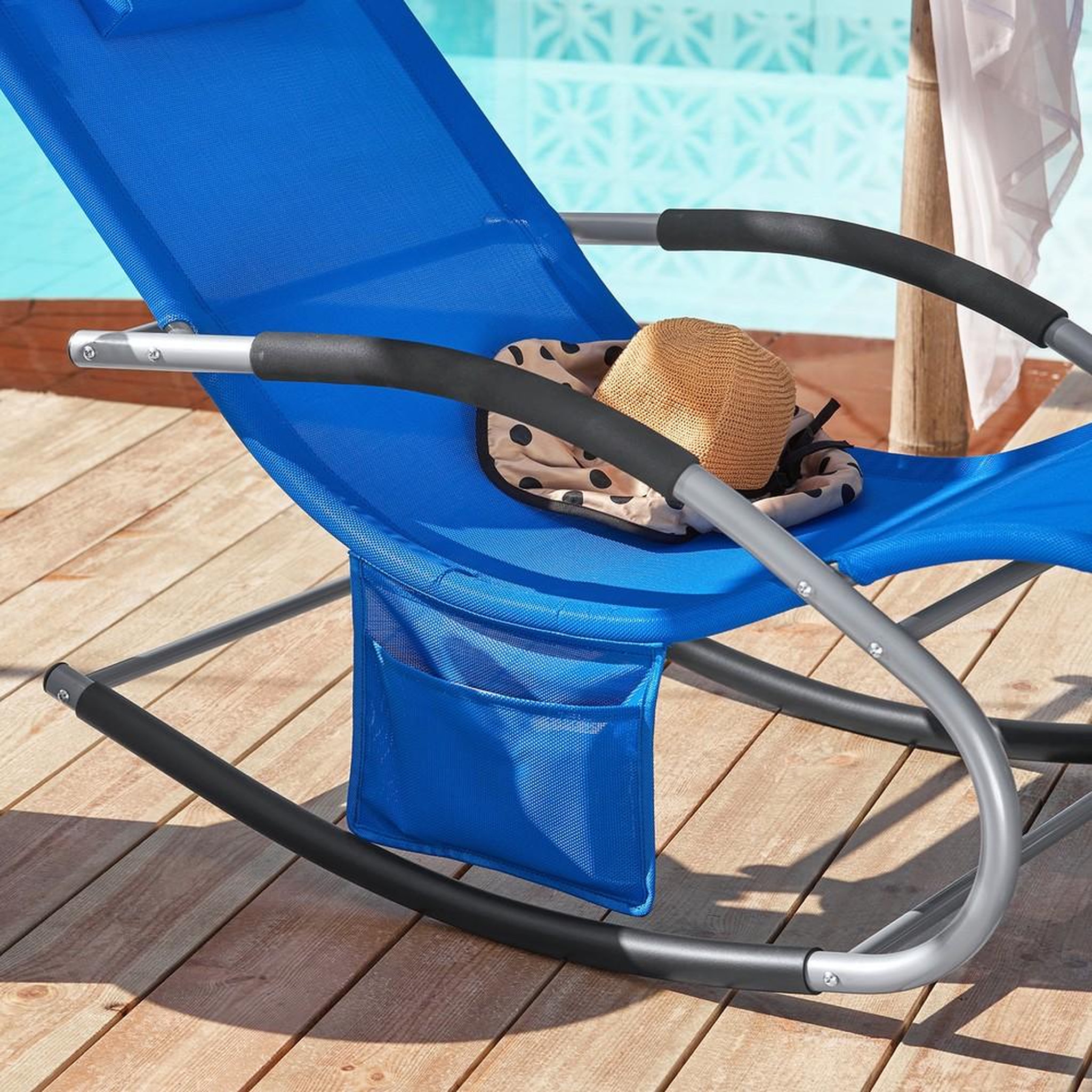 Voir la diapositive 5 : SOBUY SoBuy - Fauteuil À Bascule De Jardin pliable - Moderne - OGS28