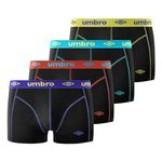 UMBRO Lot de 4 Boxers coton homme. Coloris disponibles : Noir