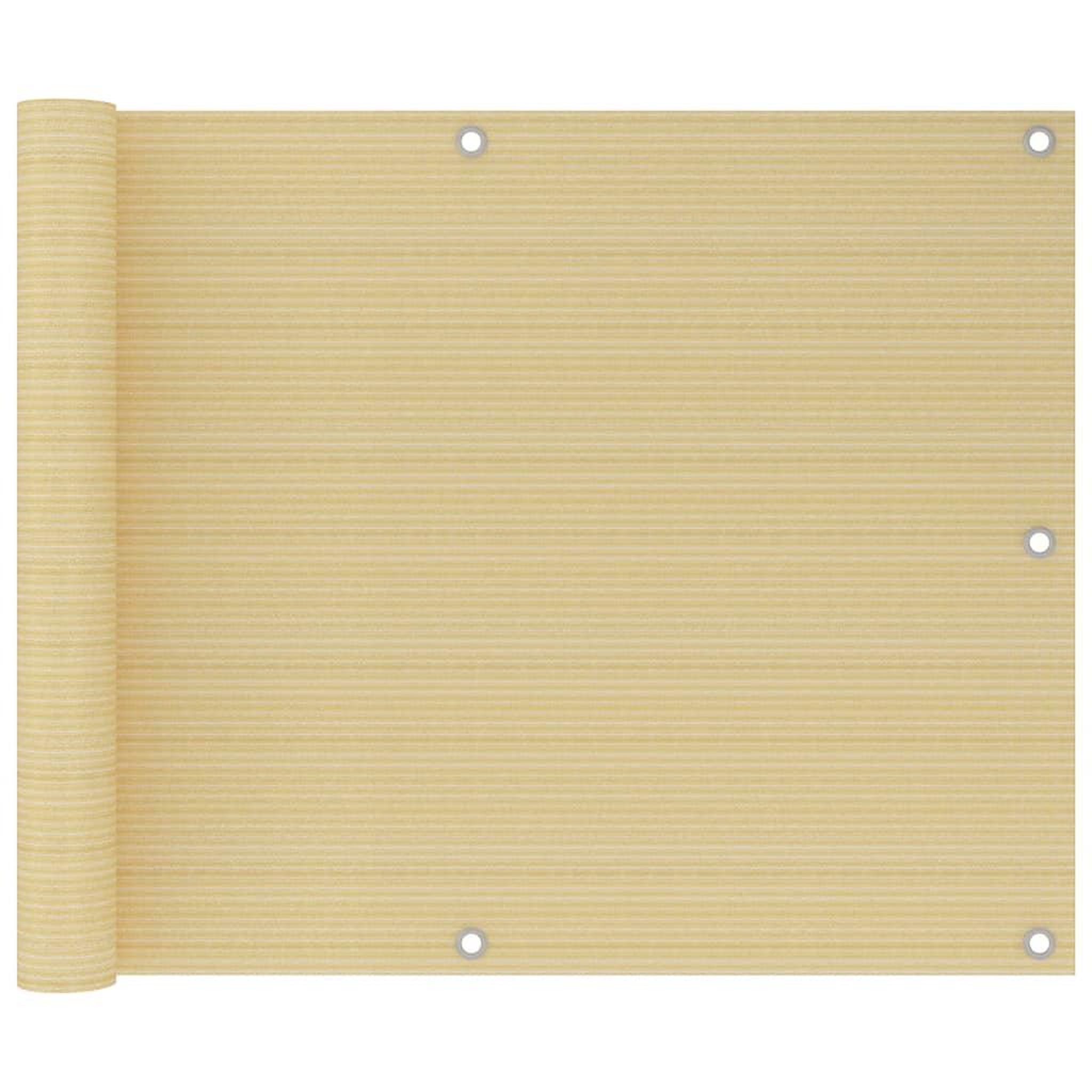 VIDAXL Ecran de balcon beige 75x300 cm pehd