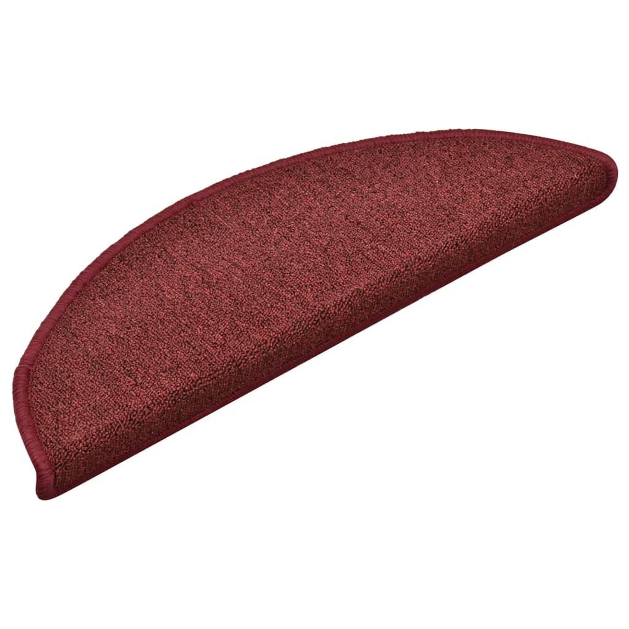 Voir la diapositive 3 : VIDAXL Tapis de marches d'escalier 15 pcs Rouge 56x17x3 cm