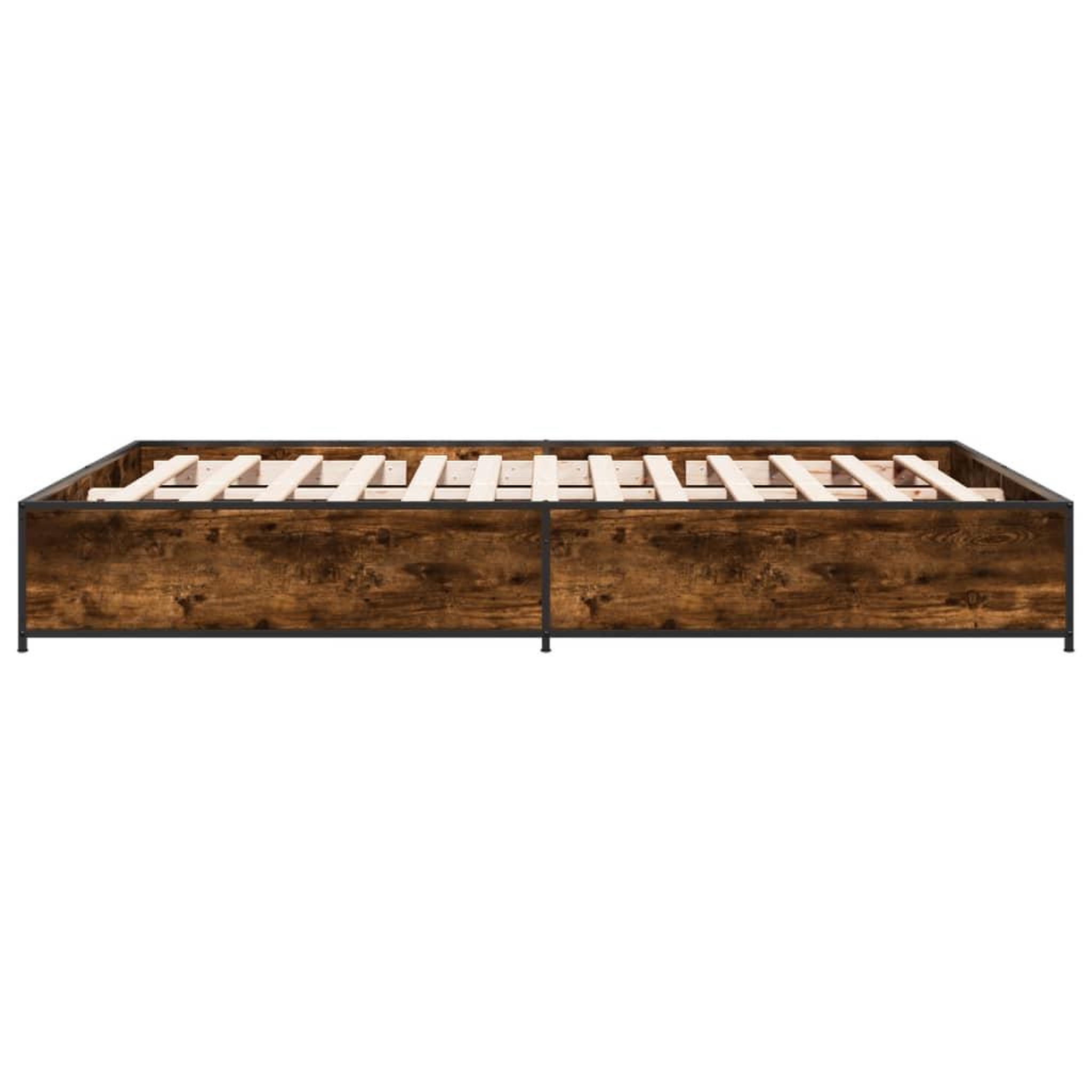 Voir la diapositive 5 : VIDAXL Cadre de lit sans matelas chene fume 120x190 cm