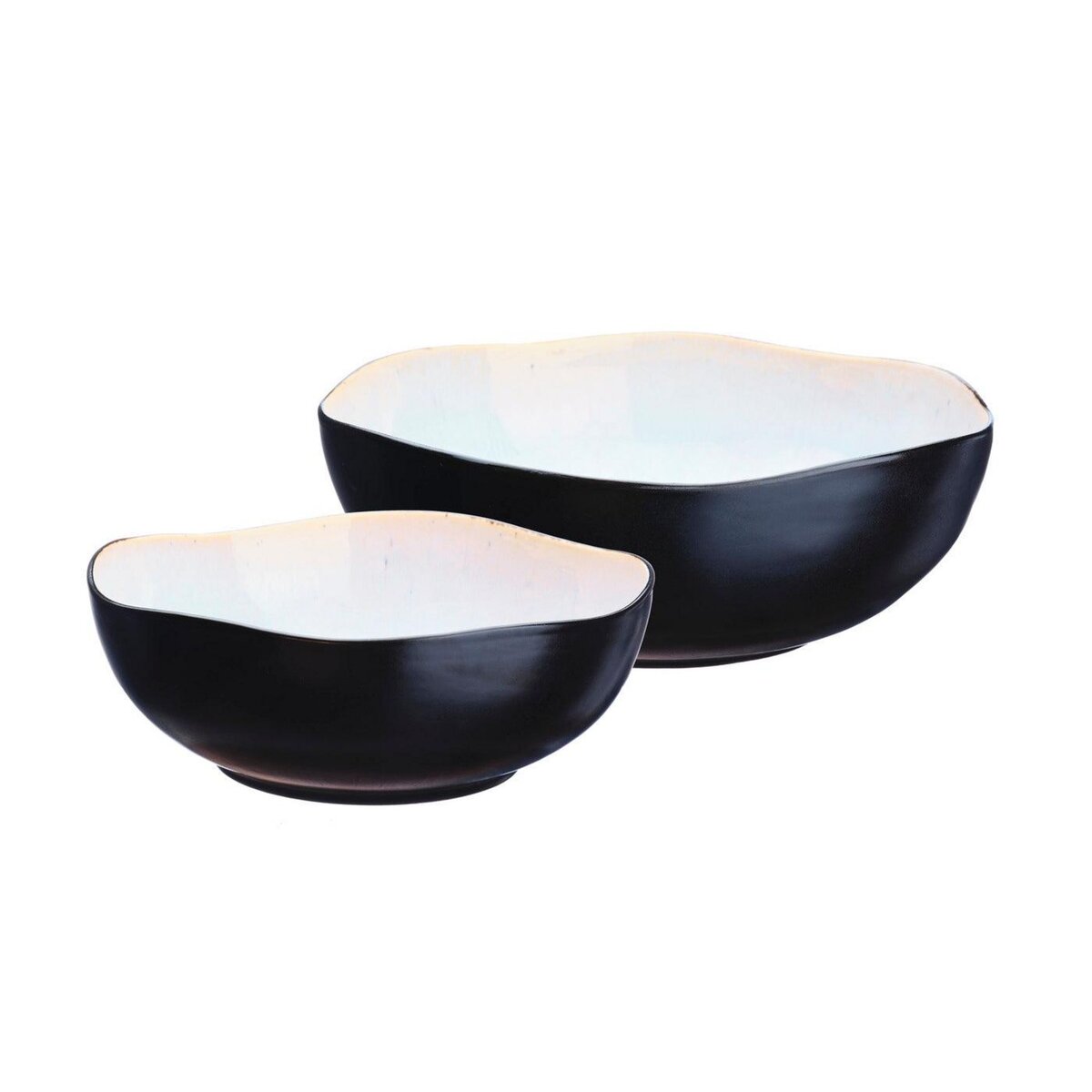 BJORN Saladier IRIS Ø24cm et Ø28,5cm - 2 pièces - Blanc ivoire