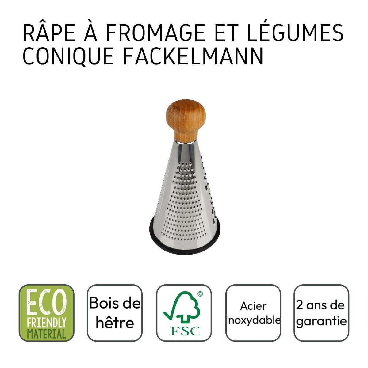 Fackelmann Râpe à légumes et à fromage conique 24,5 cm Fackelmann Nature