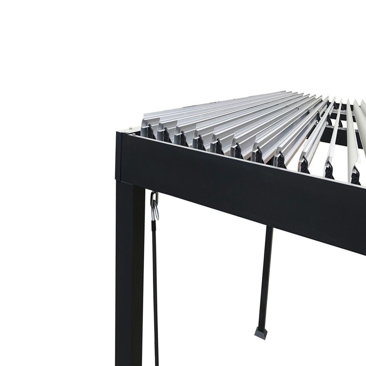 CONCEPT USINE Pergola bioclimatique grise 3x3 m MILOS