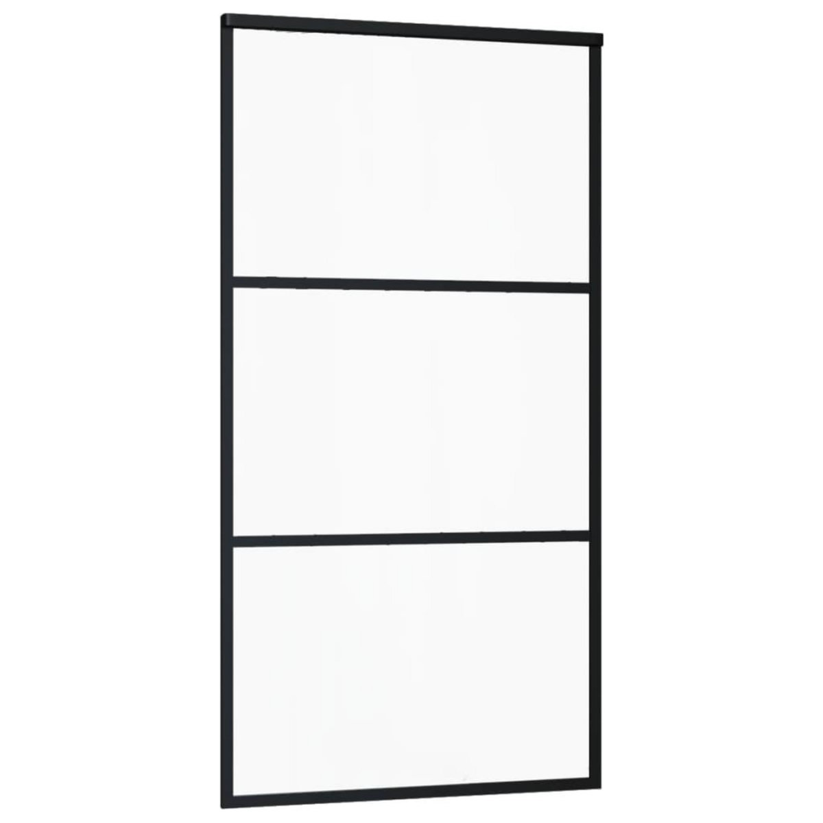 VIDAXL Porte coulissante et quincaillerie Verre et Aluminium 102x205cm