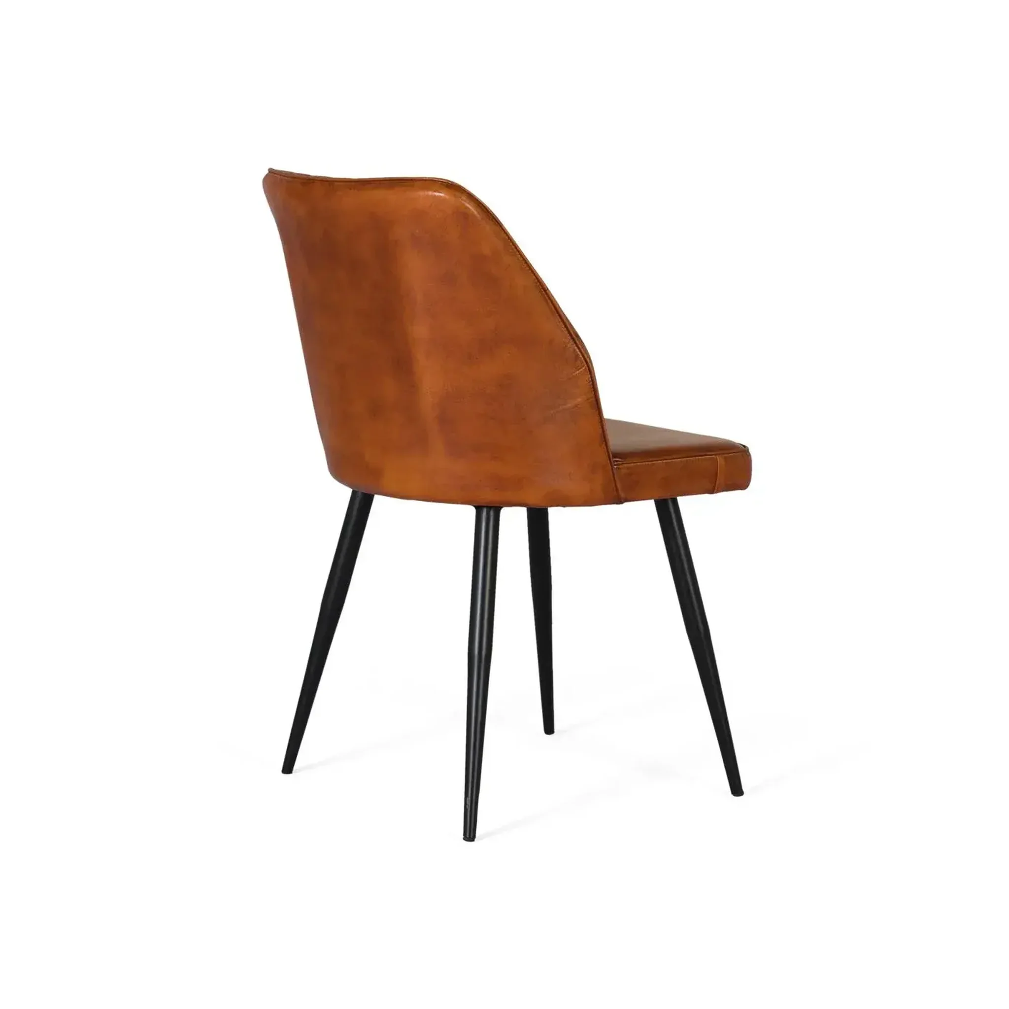 Voir la diapositive 4 : GINER Y COLOMER SL Chaise en cuir 47 cm style vintage moderne
