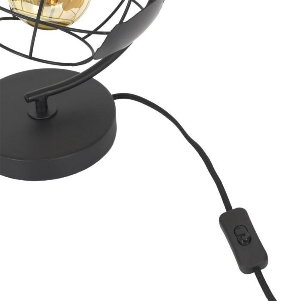 Paris Prix Lampe à Poser en Métal  Globe  26cm Noir
