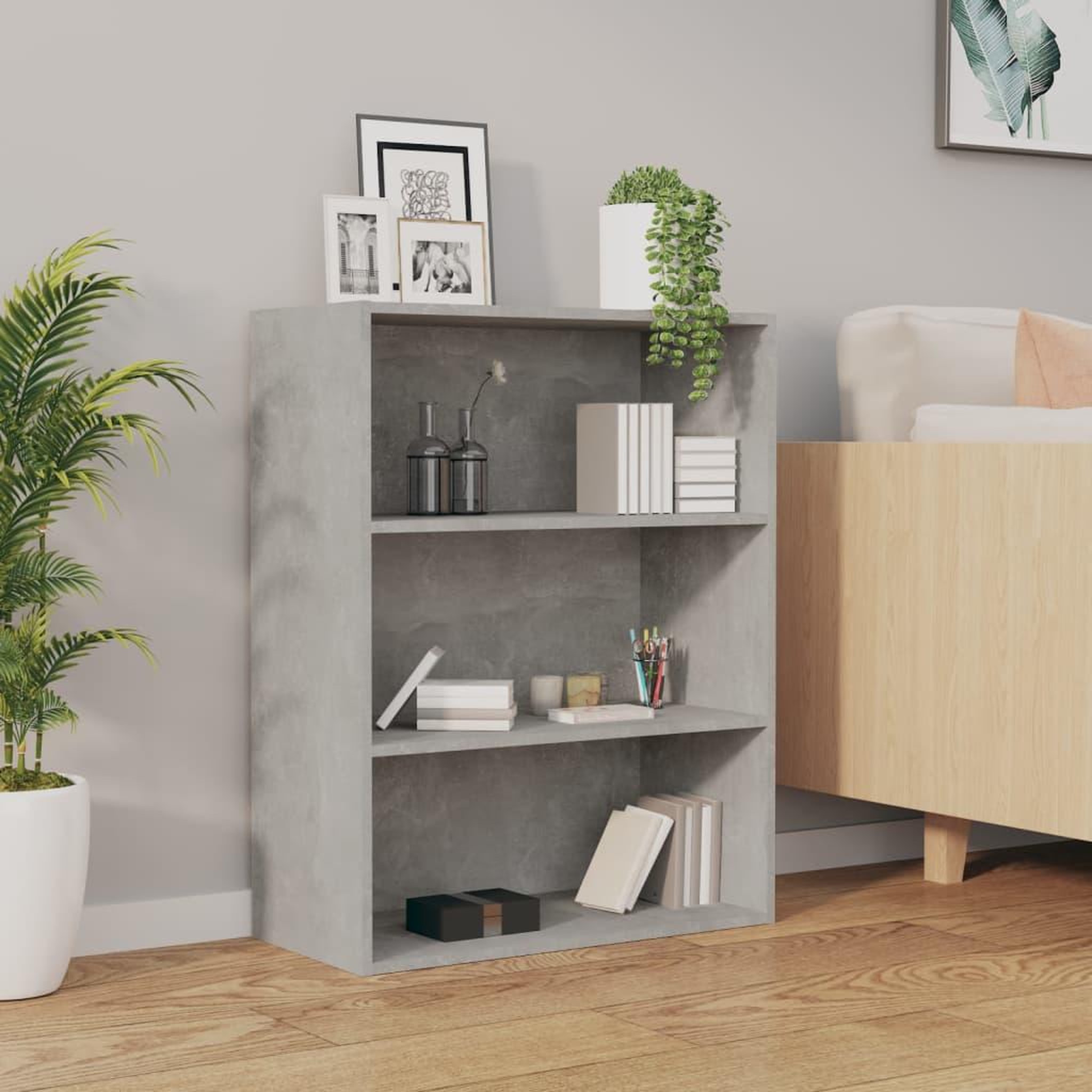 Voir la diapositive 3 : VIDAXL Armoire murale suspendue Gris beton 69,5x32,5x90 cm