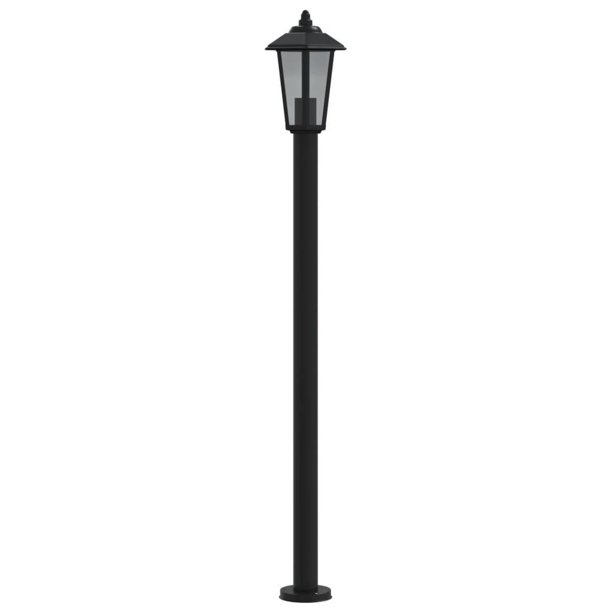 Voir la diapositive 5 : VIDAXL Lampadaires d'exterieur 3 pcs noir 120 cm acier inoxydable