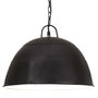 Voir la diapositive 2 : VIDAXL Lampe suspendue industrielle vintage 25 W Noir Rond 41 cm E27