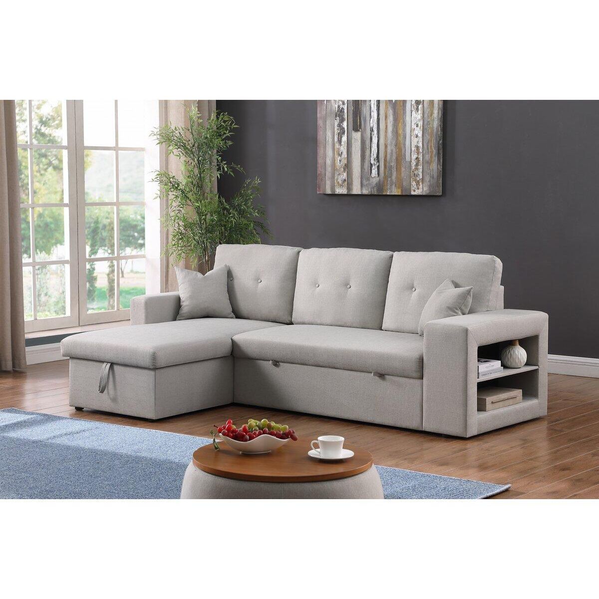 Habitat et Jardin Canapé d'angle convertible/réversible  Axel  - 3 places - Gris clair