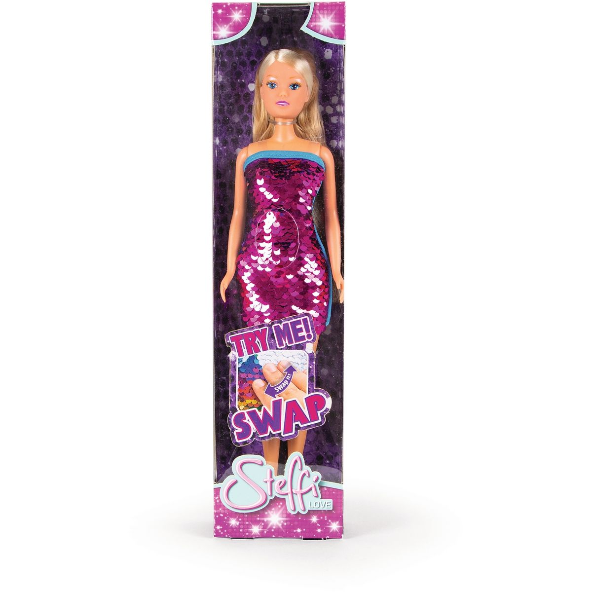 SMOBY Poupée robe à paillettes Steffi Love