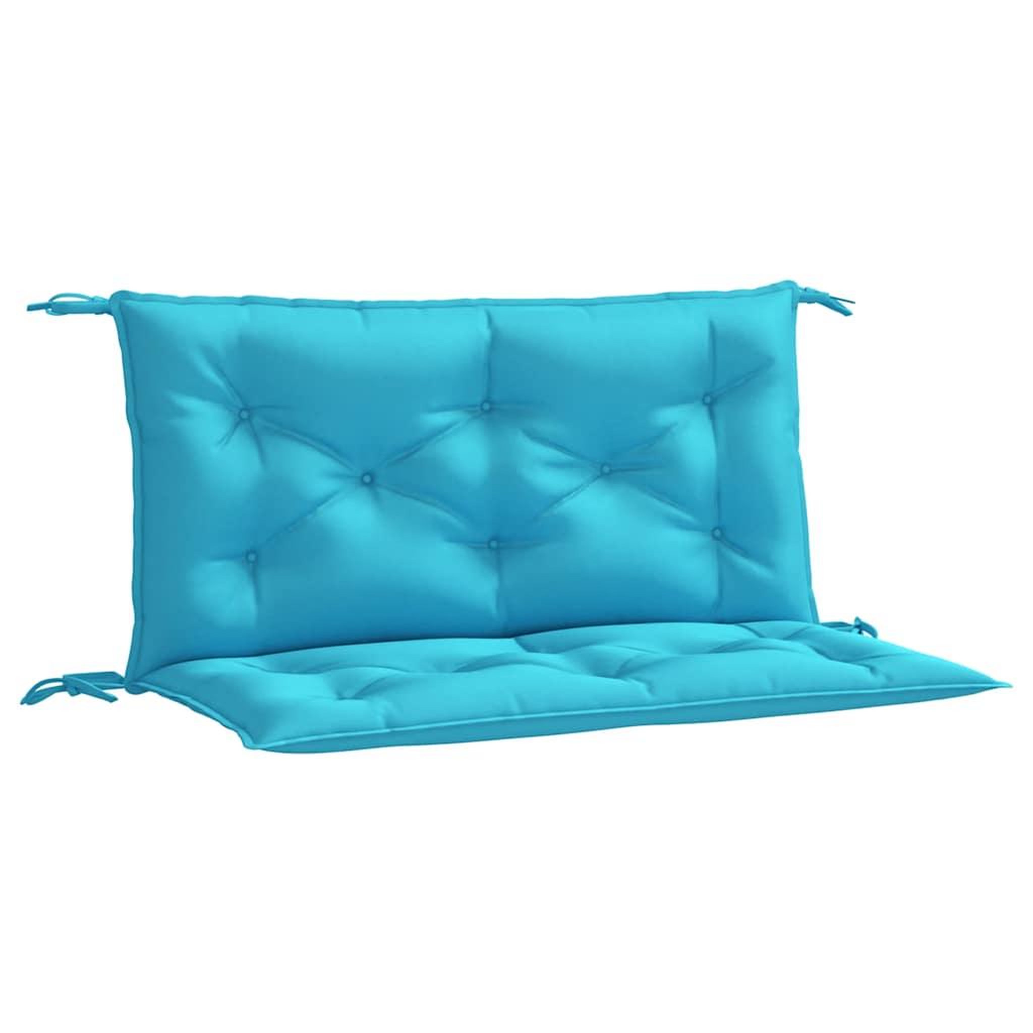 Voir la diapositive 2 : VIDAXL Coussins de banc de jardin lot de 2 turquoise 100x50x7 cm tissu