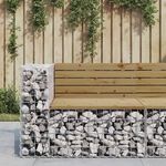 VIDAXL Banc de jardin design gabion 92x71x65,5cm bois de pin impregne